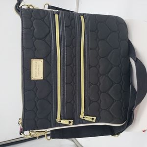 Betsey Johnson New York Black Heart Zipper Bag